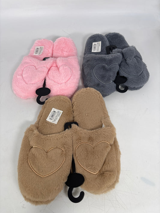 SL481 WINTER SLIPPERS HEART EMBROIDERED (12)