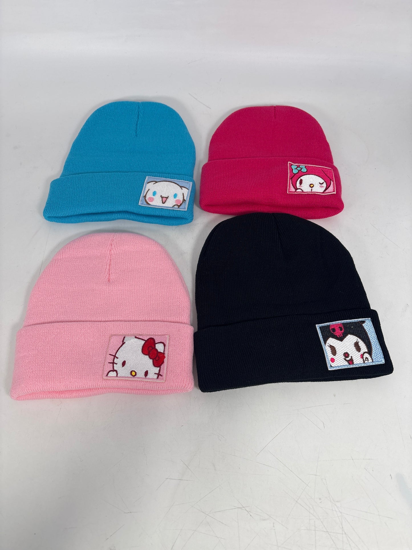 HA4816-1 Beanie (Black-Baby Pink- Blue- Hot Pink) (12)