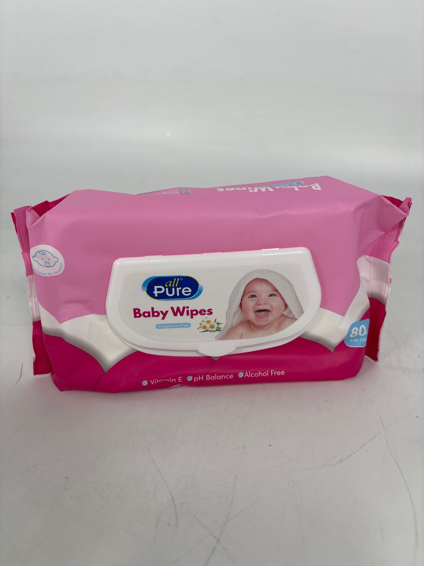 92288 Baby Wipes 80ct, Chamomile Pink (24)