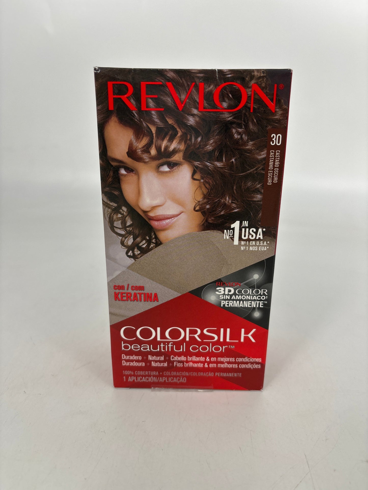 69579 Color Silk Hair Color 1pk #30  Dark Brown (12)