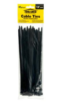 WL-72868-48 TOOLSHED CABLE TIES BLACK 40PC 7.8IN WL-72868-48 (24/INNER )