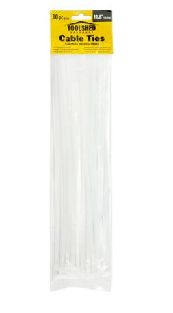 WL-72760-48 TOOLSHED CABLE TIES CLEAR 30PC 11.8IN WL-72760-48 (24/INNER )
