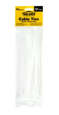 WL-72761-48 TOOLSHED CABLE TIES CLEAR 40PC 7.87IN WL-72761-48 (24/INNER )