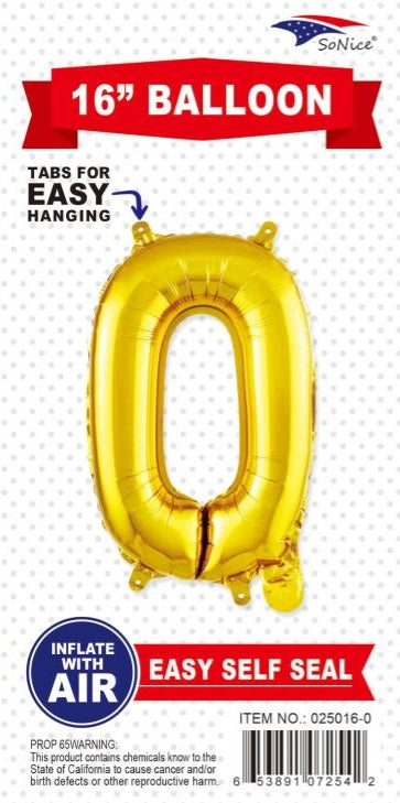 16IN GOLD BALLOON - 0 25016-0 (12/DZ)