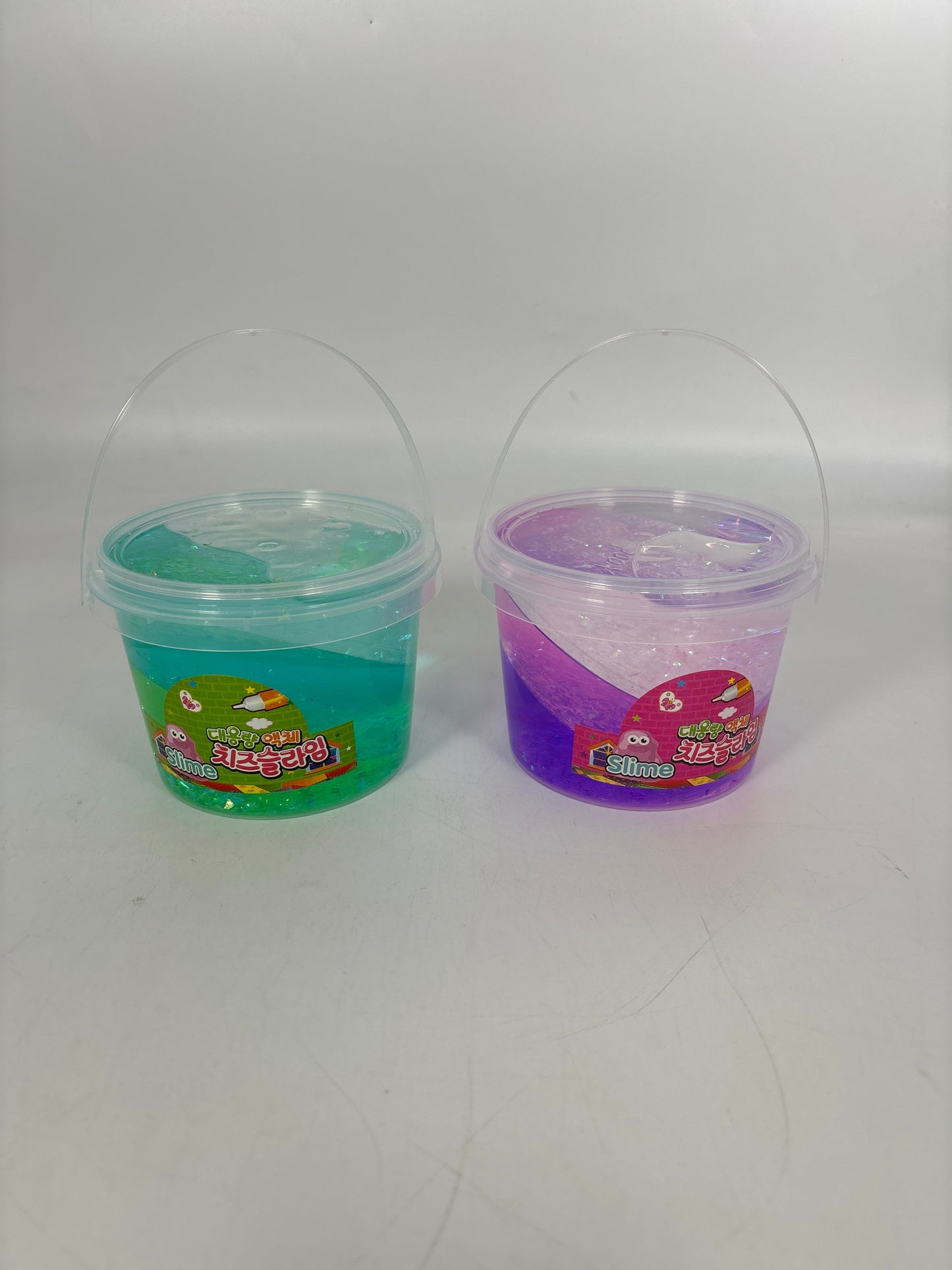 HB-260  Glitter Crystal Slime Bucket (24pcs)