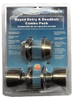 999704 2PC DOOR LOCK COMBO SET COPPER COL (12/CS)