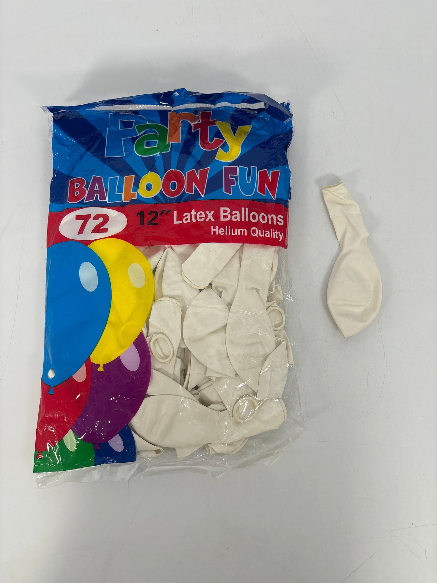 BA-WT-12IN Ballon Latex  12" White (25pcs)