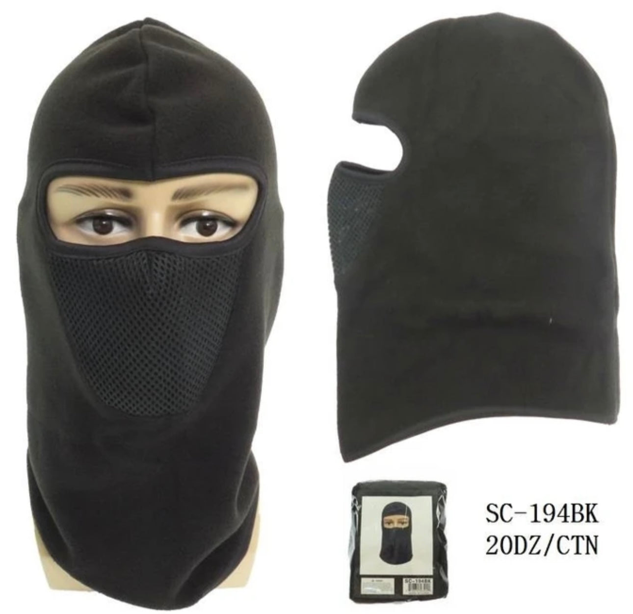 SC194BK  SKI MASK 20DZ/CT	(12)