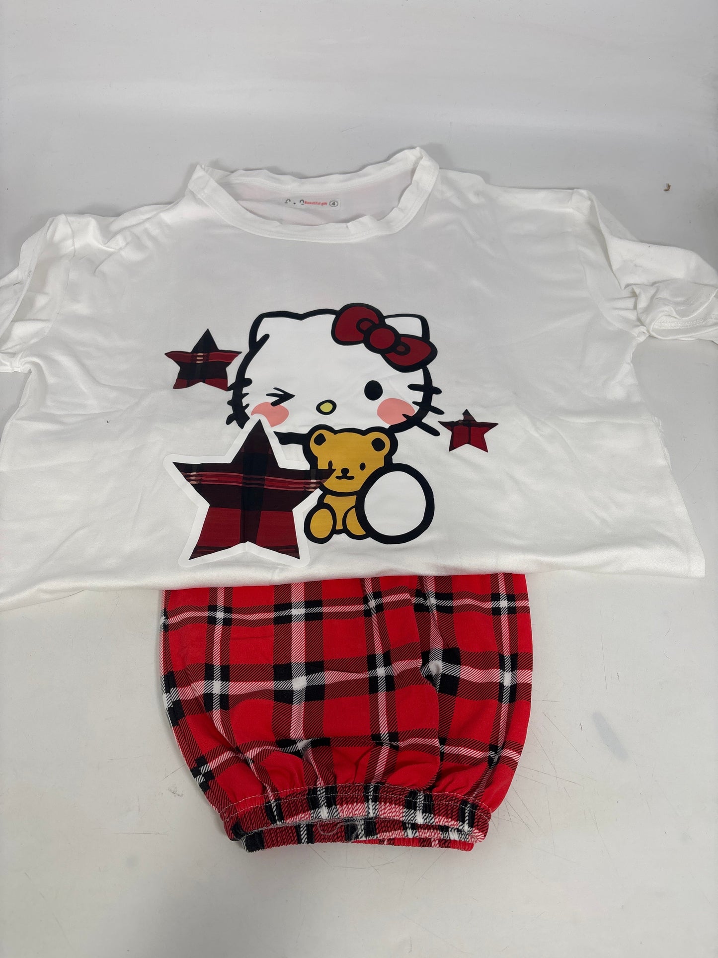 SS5740-24 Pajama Set Hello Kitty Red short sleeve(12)