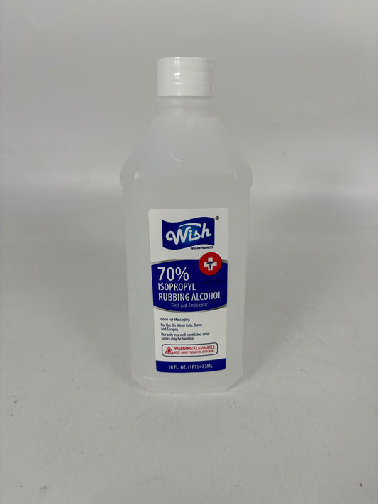 61309 Wish Rubbing Alcohol 70%  16oz(12)Blue