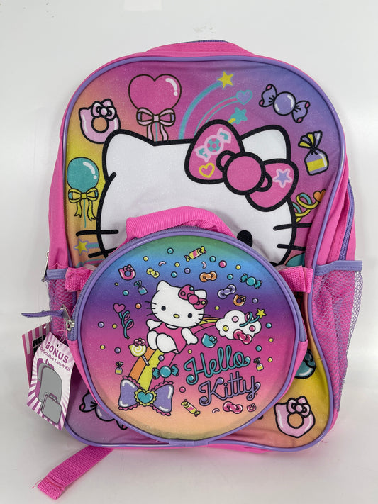 Hello Kitty 16" Backpack with shaped Lunch Bag (6pcs)