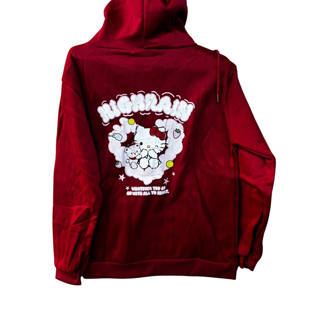 HD1023-4 Hoodie Hello Kitty Red (12)