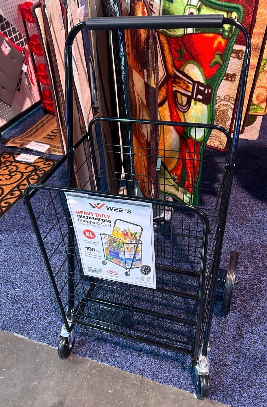 10109-HD  HEAVY DUTY MULTIPURPOSE SHOPPING CART
40X21X24.4" (1)