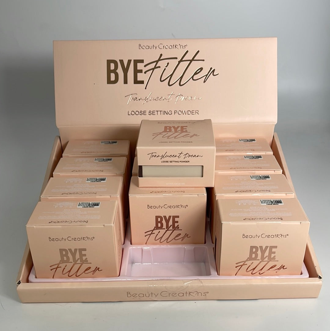 BFP01  BC BYE FILTER TRANSLUSCENT LOOSE POWDER POWDER 12PCS/DISPLAY Beauty Creations (12)