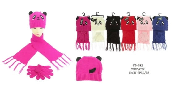 ST082	 WINTER KIDS 3PCS SET	(12)