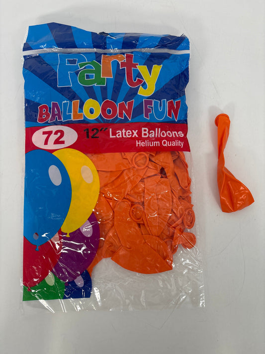 BA-OR-12IN Ballon Latex  12" Orange   (25pcs)