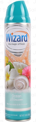 124148 WIZARD AIR FRESHENER OCEAN BLOSSOM 10 OZ (12)