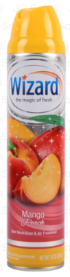 124146 WIZARD AIR FRESHENER MANGO PEACH 10 OZ (12)