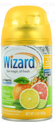 115680 WIZARD AUTOMATIC SPRAY REFILL TROPICAL CITRUS 5 OZ (12)