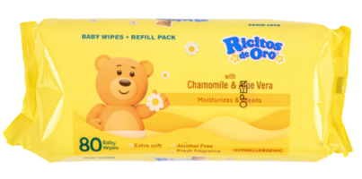 54913 RICITOS DE ORO BABY WIPES 80 CT (24/PK)