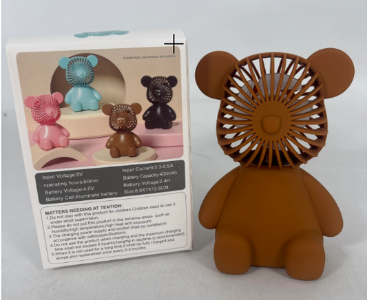 T641765	Sitting Bear Hand Held Fan (PK(INNER))