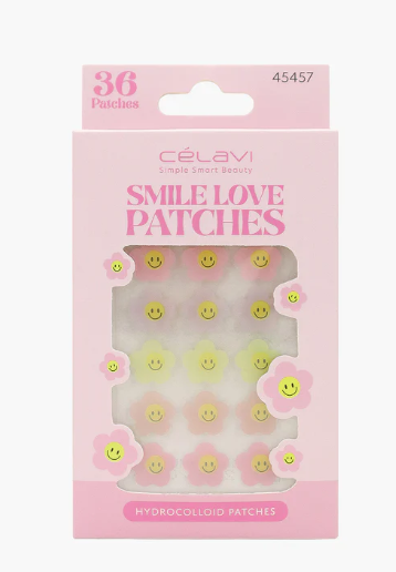 45457 36 PC SMILE LOVE PATCHES (PK(INNER))
