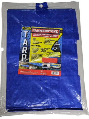TB6X8 6X8FT TARP BLUE 80GSM (25PCS/CS)