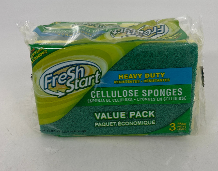 32219 Fresh Star Sponge 3pk Cellulose Heavy Duty (48)