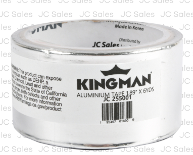 255001 KINGMAN ALUMINIUM TAPE 1.89" X 6YDS (36/PK)