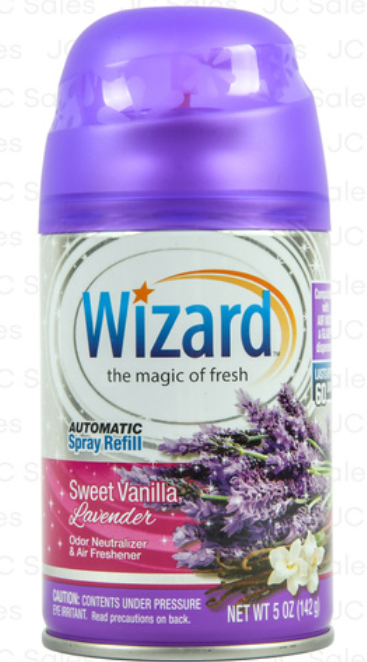 115679 WIZARD AUTOMATIC SPRAY REFILL SWEET VANILLA 5 OZ (12/PK)