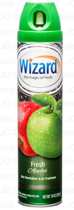 107967 WIZARD AIR FRESHENER FRESH APPLES 10 OZ (12 	cs)