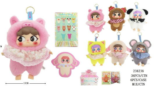 238238 MIGO CUTE PLUSH KET CHAIN (6/PK)