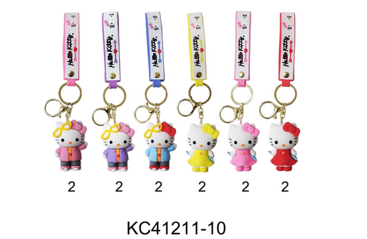 KC41211-10 KEYCHAIN HELLO KITTY (12/PK)