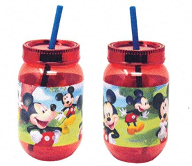 MICKCJ Mickey Mouse 18.5oz PS Canning Jar with (24/CS)