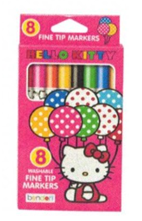 60039 Hello Kitty 8-Count Fine Tip Markers (48/CS)
