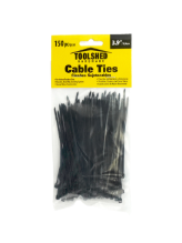 WL-78138-48 Toolshed Cable Ties Black 150pc 3.9in (24/INNER)