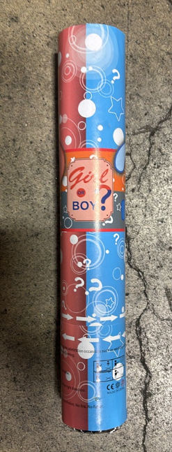 3380 GENDER REVEAL POPPER BOY (12 	INNER)