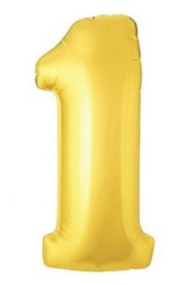 34IN NUMBER GD-1 PARTY NUMBER BALLOON 34-GOLD-1 (10 PACK)