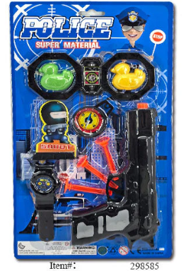 298585 15X8"POLICE SOFT DART GUN SET (96/CS)