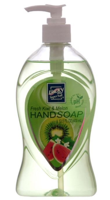 58239 LUCKY LIQUID HAND SOAP FRESH KIWI AND MELON 13.5OZ (12/PK)