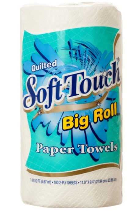 21051 SOFT TOUCH PAPER TOWEL 100CT 2PLY BIG ROLL (24/PK)