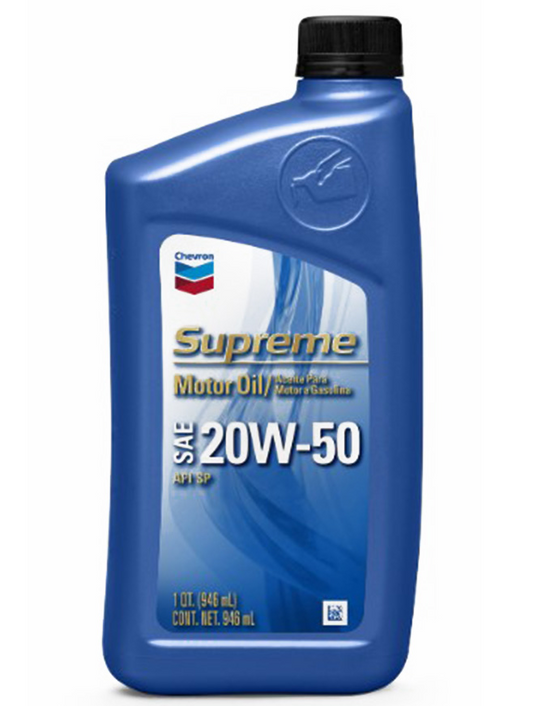 601018 CHEVRON SUPREME 1 QT 20W-50 (12/CS)