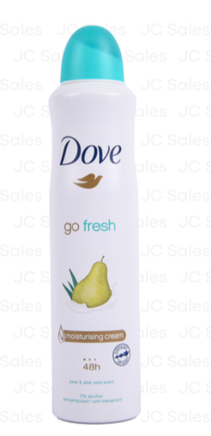 117093 DOVE BODY SPRAY PEAR ALOE 250 ML (6/PK)