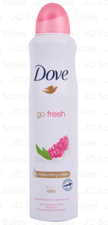 117095 DOVE BODY SPRAY POMEGRANATE 250 ML (6/PK)