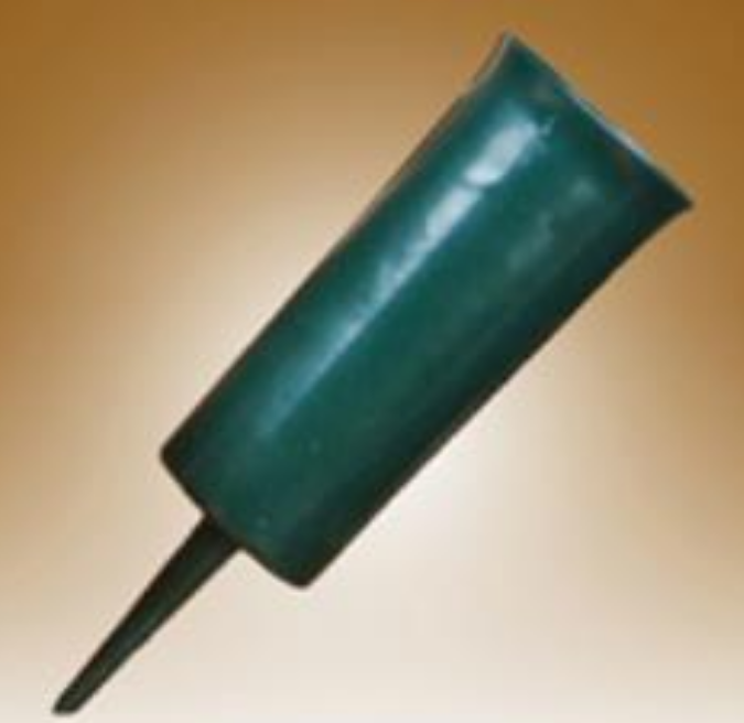 1711	7.5" CEMETERY CONE VASE W/SPIKE(72/INNER)