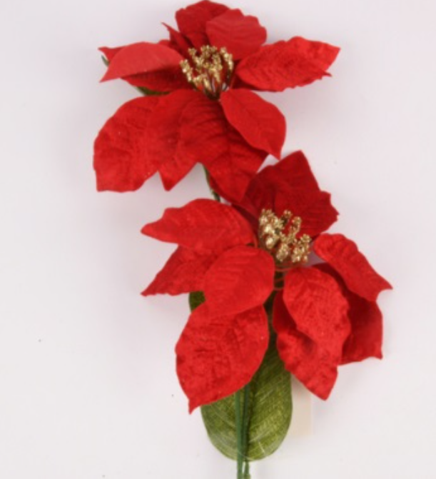 120056 HX X-MAS ARTIFICIAL FLOWER POINSETTIA 2H (24/PK)