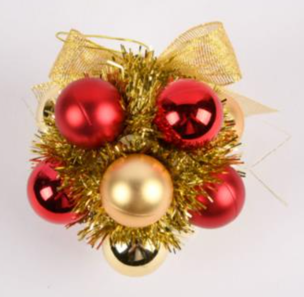 159108 HX XM TINSEL BALL ORNAMENT (36/PK)