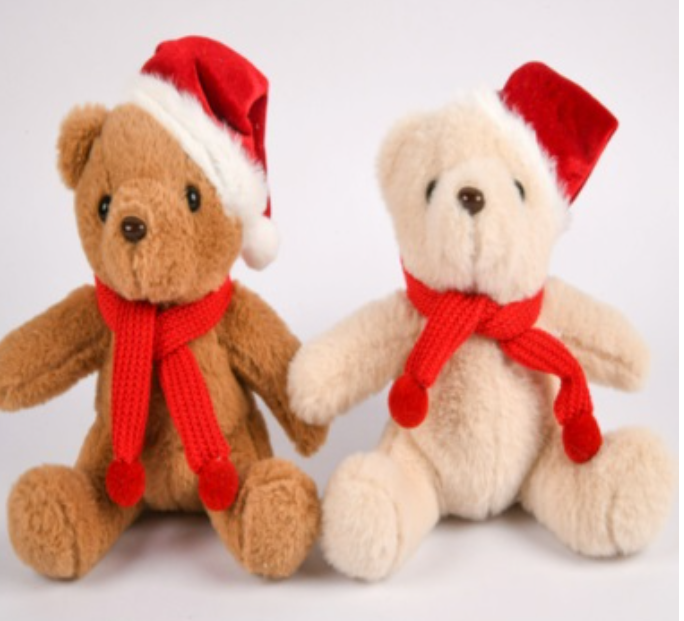 139560 HX XM PLUSH BEAR 5.9" RED HAT W/ASST COLOR (12/PK)