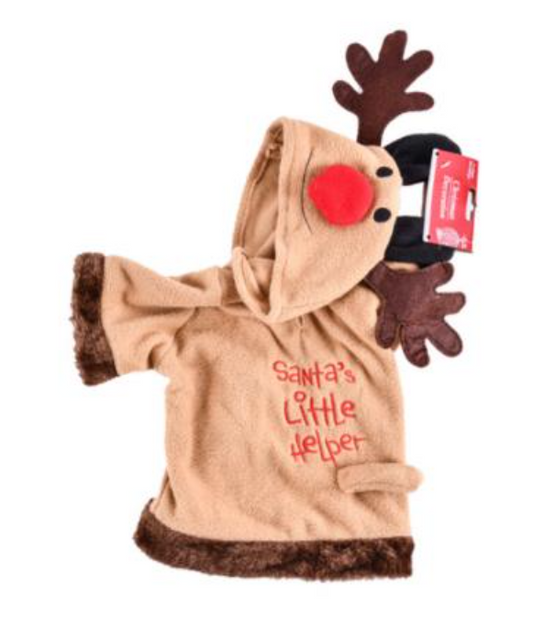 104430 HX PET COAT BROWN FOR PUPPY W/ANTLER (12/PK)