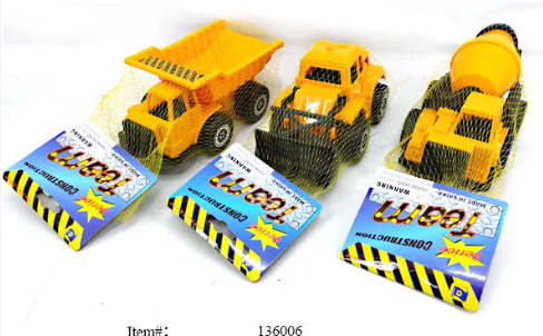 136006  7.5X3.9X3.7" F/W CONSTRUCTION CAR 3/A (144/CS)